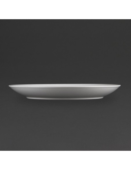 Assiettes plates rondes Olympia Whiteware 280mm - lot de 6