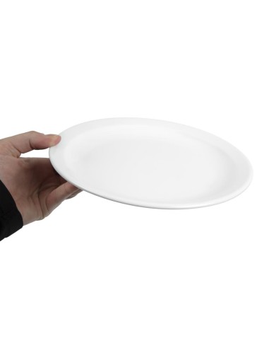 Assiettes Olympia Whiteware 250mm - lot de 12