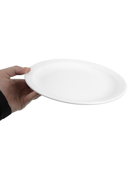 Assiettes Olympia Whiteware 250mm - lot de 12