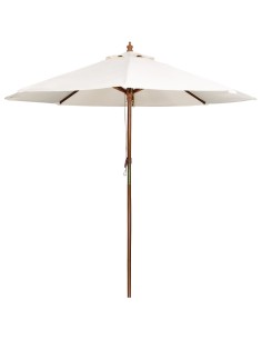 Parasol rond Bolero écru 3m - Ombre élégante