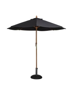 Parasol rond Bolero noir 3m - Ombre et protection extérieure