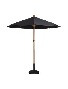 Parasol rond Bolero noir 2,5m - Ombre élégante