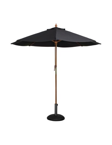 Parasol rond Bolero noir 2,5m - Ombre élégante
