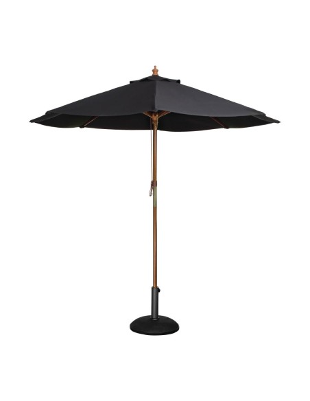 Parasol rond Bolero noir 2,5m - Ombre élégante