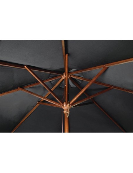 Parasol rond Bolero noir 3m - Ombre et protection extérieure