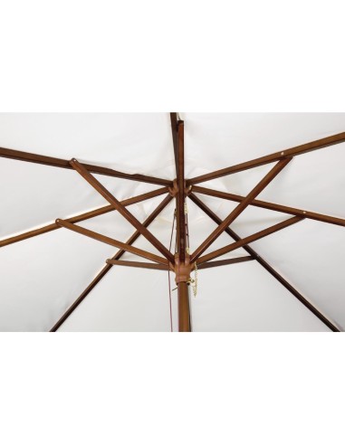 Parasol rond Bolero écru 3m - Ombre élégante
