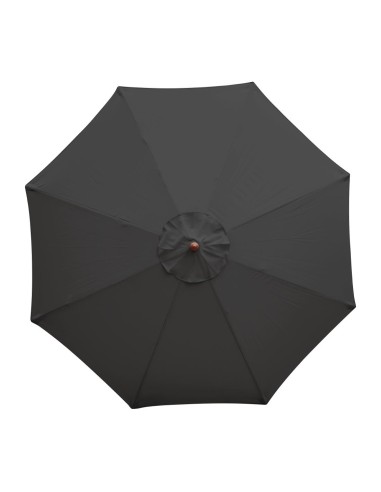 Parasol rond Bolero noir 3m - Ombre et protection extérieure