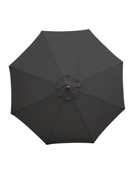 Parasol rond Bolero noir 2,5m - Ombre élégante