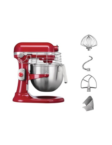 Batteur professionnel Kitchenaid 6,9L rouge - 5KSM7990XEER