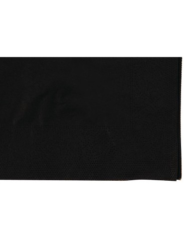 Serviettes cocktail noires Swantex 25x25 cm - Lot 2000