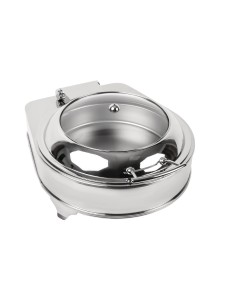 Chafing dish électrique rond Olympia 6 L - Inox