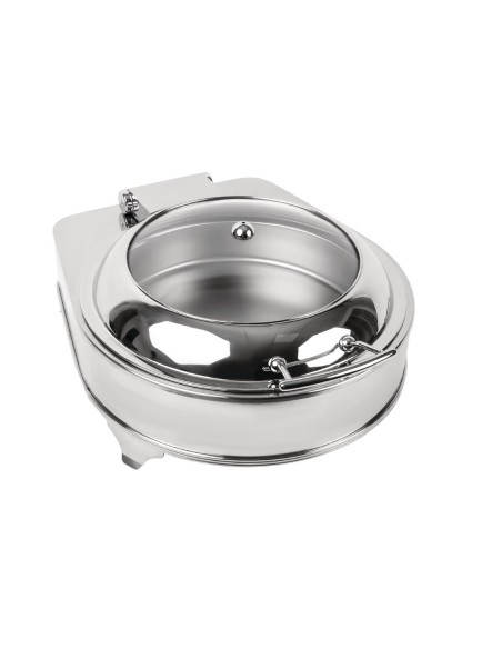 Chafing dish électrique rond Olympia 6 L - Inox