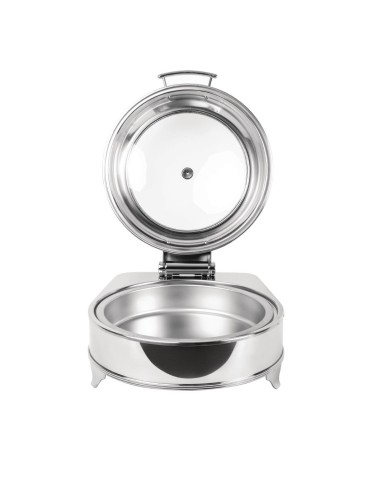 Chafing dish électrique rond Olympia 6 L - Inox