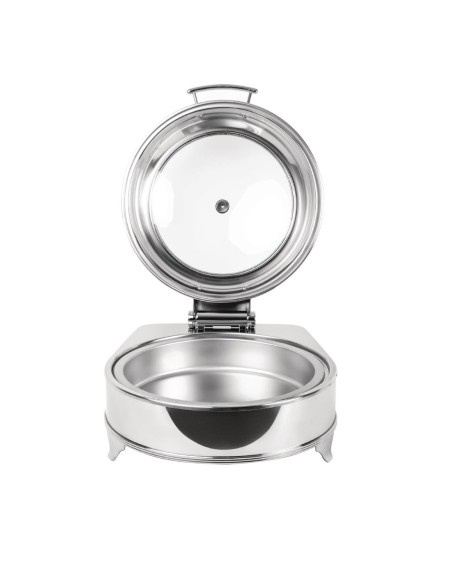 Chafing dish électrique rond Olympia 6 L - Inox