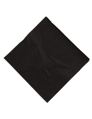 Serviettes cocktail noires Swantex 25x25 cm - Lot 2000