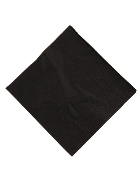 Serviettes cocktail noires Swantex 25x25 cm - Lot 2000