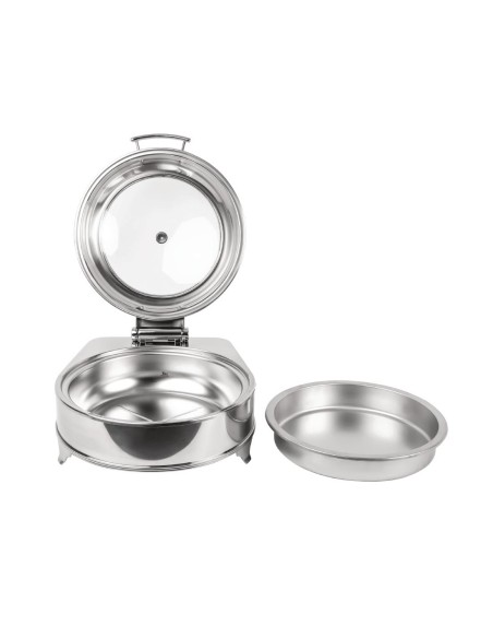 Chafing dish électrique rond Olympia 6 L - Inox