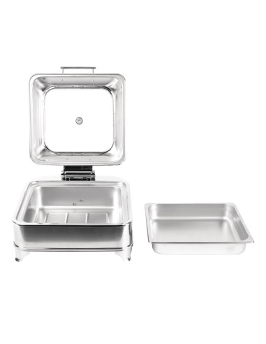 Chafing dish électrique carré Olympia 6L - inox