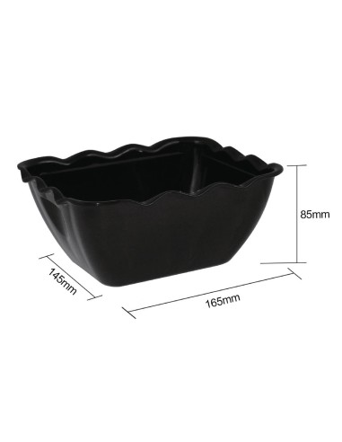 Petit saladier noir Olympia Kristallon 750 ml - léger et durable