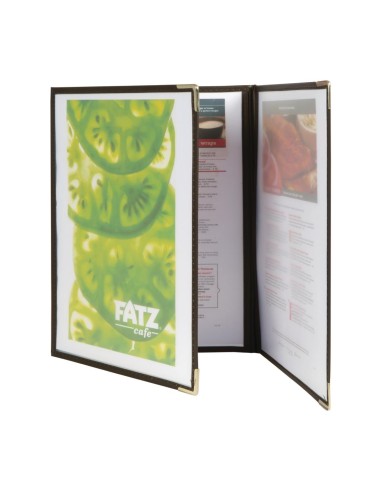 Protège-menus Securit Crystal A4 triples - lot de 3