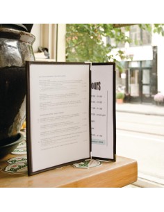 Protège-menus Securit Crystal A4 triples - lot de 3 2