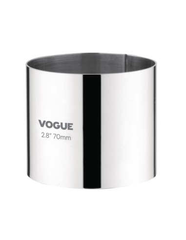 Cercle à mousse 70 x 60 mm Vogue - Acier inoxydable