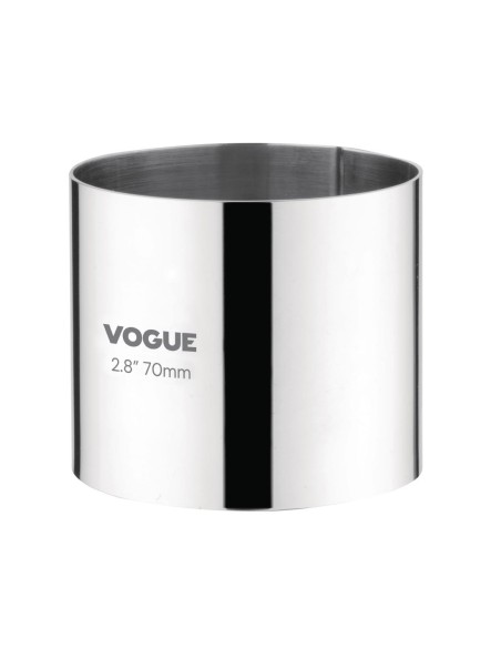 Cercle à mousse 70 x 60 mm Vogue - Acier inoxydable