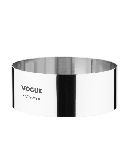 Cercle à mousse 90 x 35 mm Vogue - Acier inoxydable