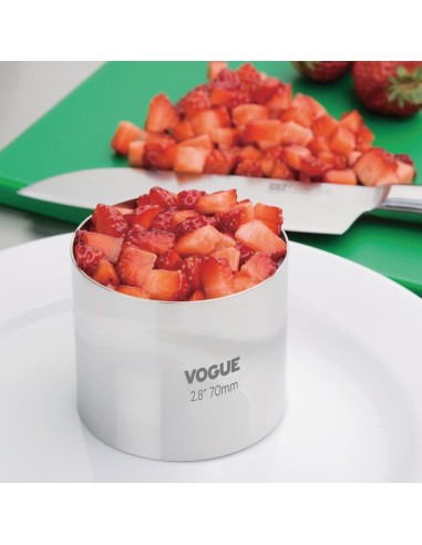 Cercle à mousse 70 x 60 mm Vogue - Acier inoxydable