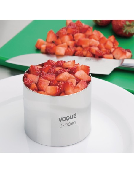 Cercle à mousse 70 x 60 mm Vogue - Acier inoxydable
