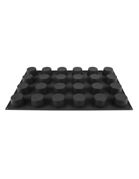 Moule à muffins antiadhésif Pavoflex 24 pièces - silicone rouge