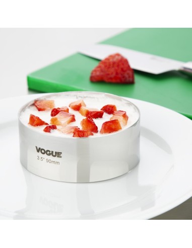 Cercle à mousse 90 x 35 mm Vogue - Acier inoxydable