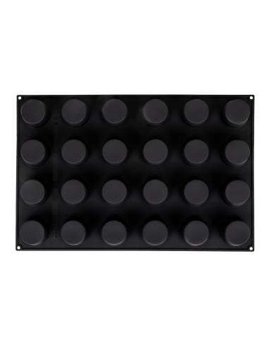 Moule à muffins antiadhésif Pavoflex 24 pièces - silicone rouge