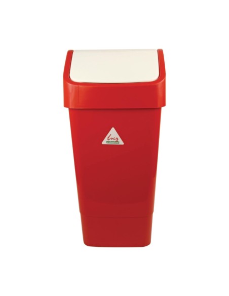 Poubelle polypropylène 50L rouge - Scot Young