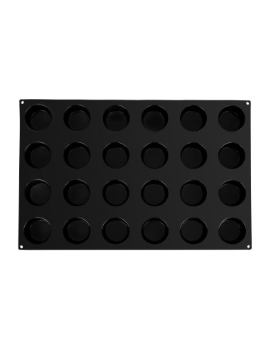 Moule à muffins antiadhésif Pavoflex 24 pièces - silicone rouge