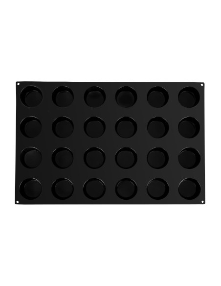 Moule à muffins antiadhésif Pavoflex 24 pièces - silicone rouge