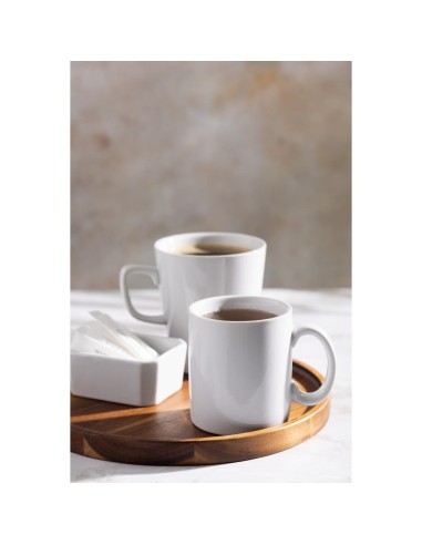 Mugs Olympia Athena 280 ml - lot de 12, porcelaine vitrifiée