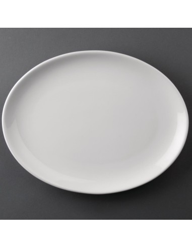 Assiettes coupes ovales Olympia Athena 254x197 mm - lot de 12