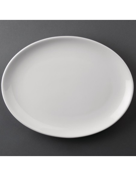 Assiettes coupes ovales Olympia Athena 254x197 mm - lot de 12