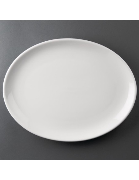 Assiettes ovales Olympia Athena 305x241 mm - lot de 6