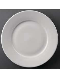 Assiettes blanches Olympia Athena 254 mm - lot de 12