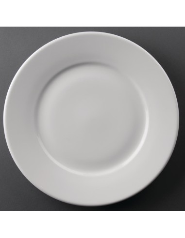 Assiettes blanches Olympia Athena 254 mm - lot de 12