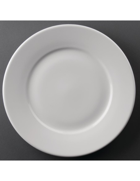 Assiettes blanches Olympia Athena 254 mm - lot de 12