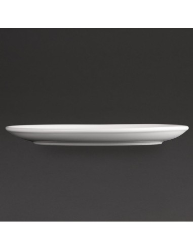 Assiettes coupes ovales Olympia Athena 254x197 mm - lot de 12