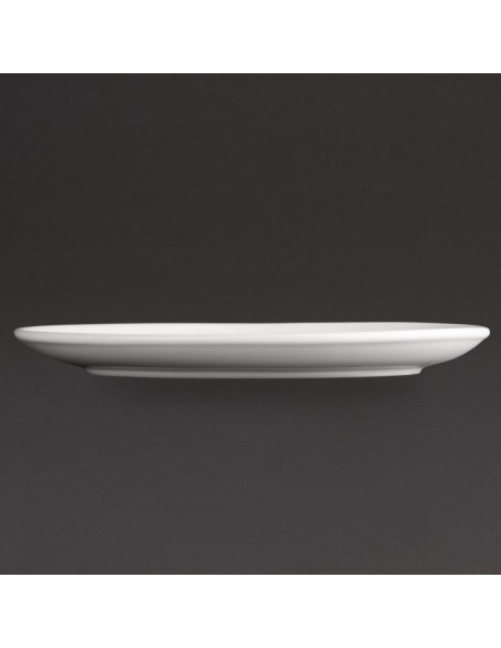 Assiettes coupes ovales Olympia Athena 254x197 mm - lot de 12