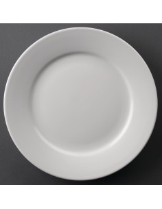 Assiettes bord large Olympia Athena 228mm - lot de 12