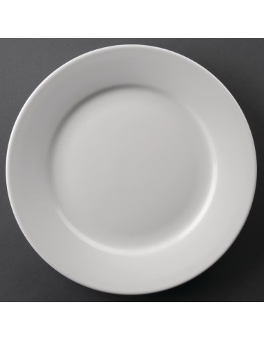 Assiettes bord large Olympia Athena 228mm - lot de 12