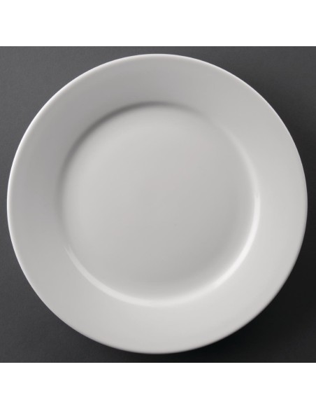 Assiettes bord large Olympia Athena 228mm - lot de 12