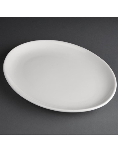 Assiettes coupes ovales Olympia Athena 254x197 mm - lot de 12