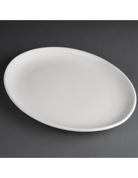 Assiettes coupes ovales Olympia Athena 254x197 mm - lot de 12